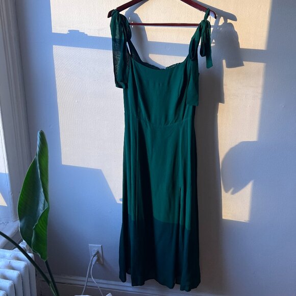REFORMATION TWILIGHT DRESS - EMERALD GREEN - Picture 5 of 6